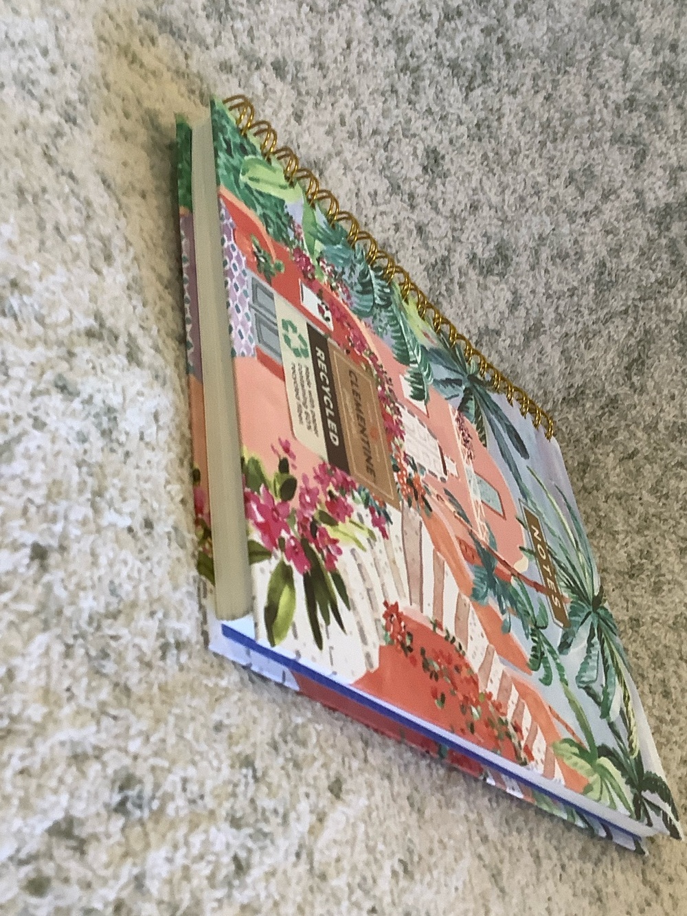 Clementine Tropical Carribean Floral Spiral Notebook Lined Journal NWT ~120pgs - Picture 6 of 16